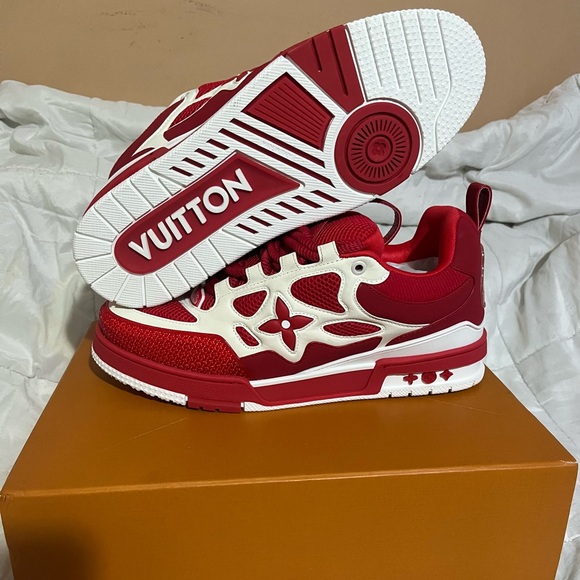 Louis Vuitton Trail Sneakers in Red and White